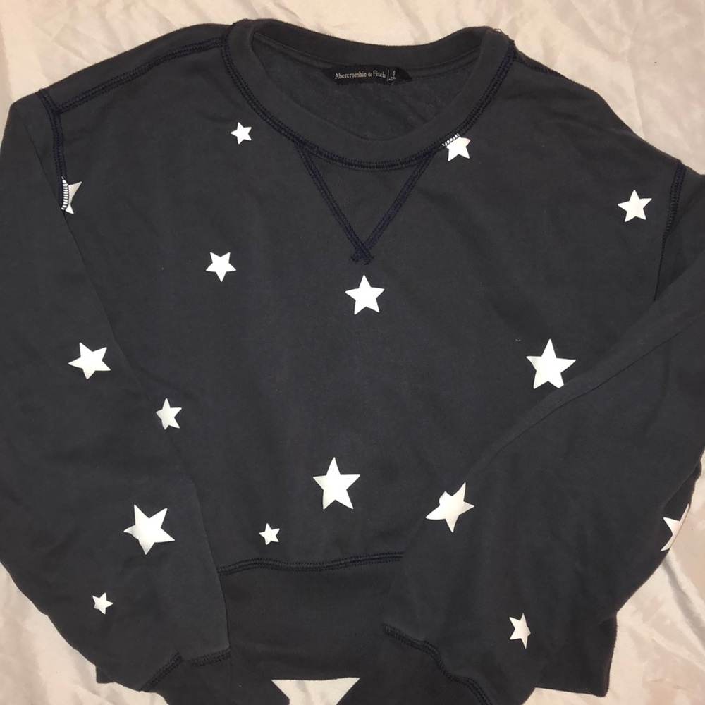 Abercrombie & Fitch Navy Blue Star Sweater